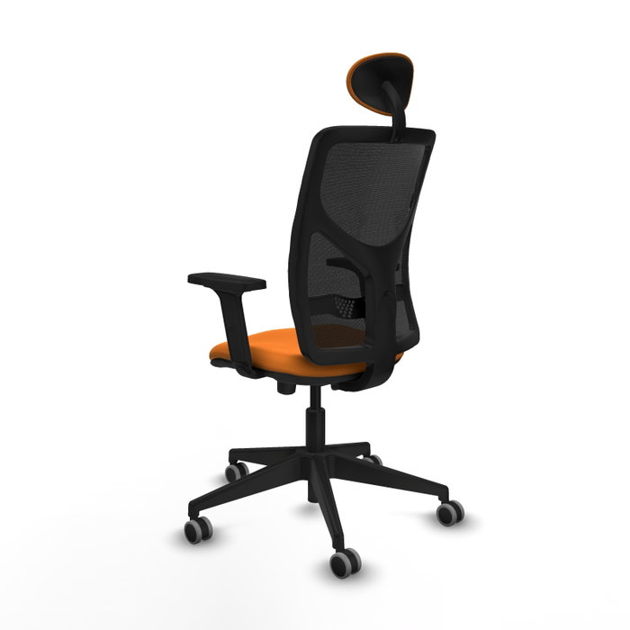PIQUERAS Y CRESPO Silla de oficina Motilla Naranja y Negro PIQUERAS Y CRESPO Silla de oficina Motilla Naranja y Negro
