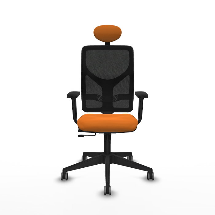 PIQUERAS Y CRESPO Silla de oficina Motilla Naranja y Negro PIQUERAS Y CRESPO Silla de oficina Motilla Naranja y Negro