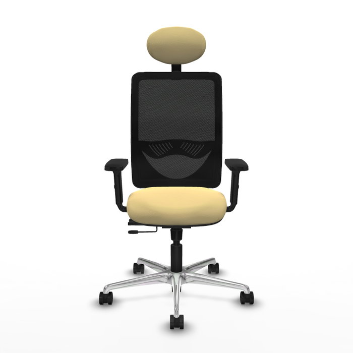 PIQUERAS Y CRESPO Silla de oficina Zulema con mecanismo Sincro/Traslack, Crema y Negro PIQUERAS Y CRESPO Silla de oficina Zulema con mecanismo Sincro/Traslack, Crema y Negro