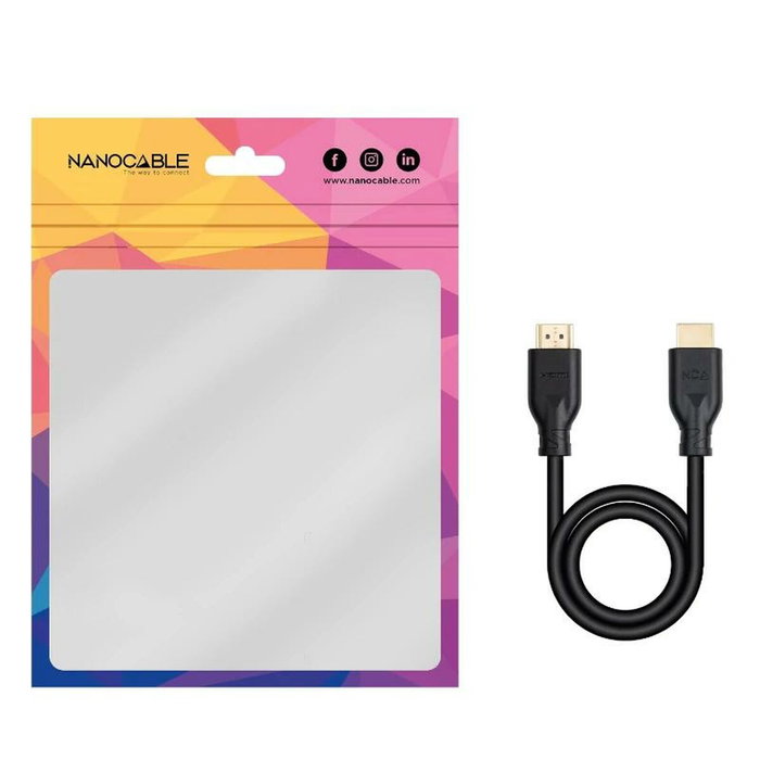 Nanocable Cable HDMI V2.0 4K@60Hz 18Gbps 5m Negro