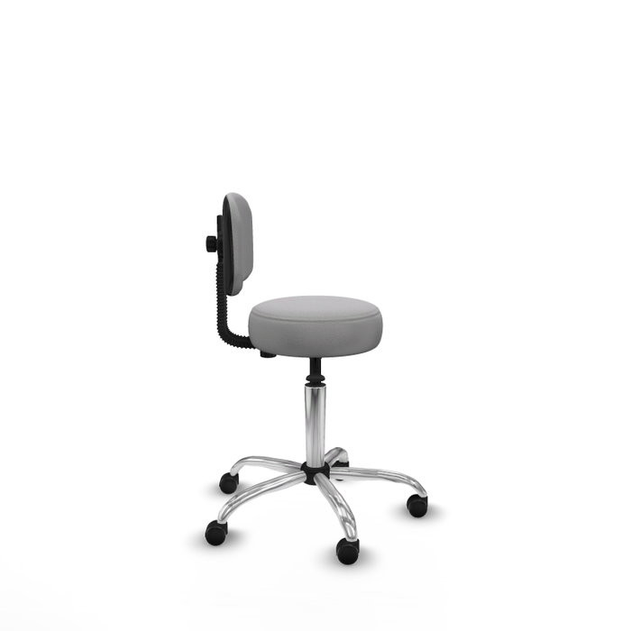 PIQUERAS Y CRESPO Silla Llanos giratoria gris claro con base cromada