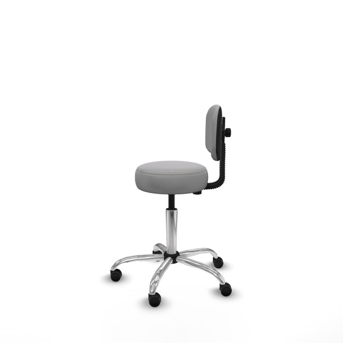 PIQUERAS Y CRESPO Silla Llanos giratoria gris claro con base cromada
