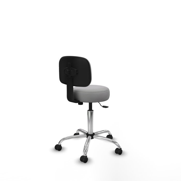 PIQUERAS Y CRESPO Silla Llanos giratoria gris claro con base cromada