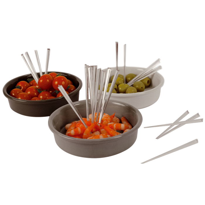 Pick and Drink Juego de 100 Palillos Aperitivo 9 cm Colores Surtidos Transparentes