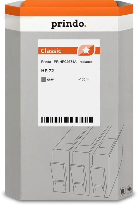 Prindo Gris Cartucho de Tinta Compatible con HP 72 C9374A Gris 130ml Prindo Gris Cartucho de Tinta Compatible con HP 72 C9374A Gris 130ml