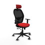 PIQUERAS Y CRESPO Silla de oficina Jorquera con mecanismo Sincro/Traslack Rojo y Negro