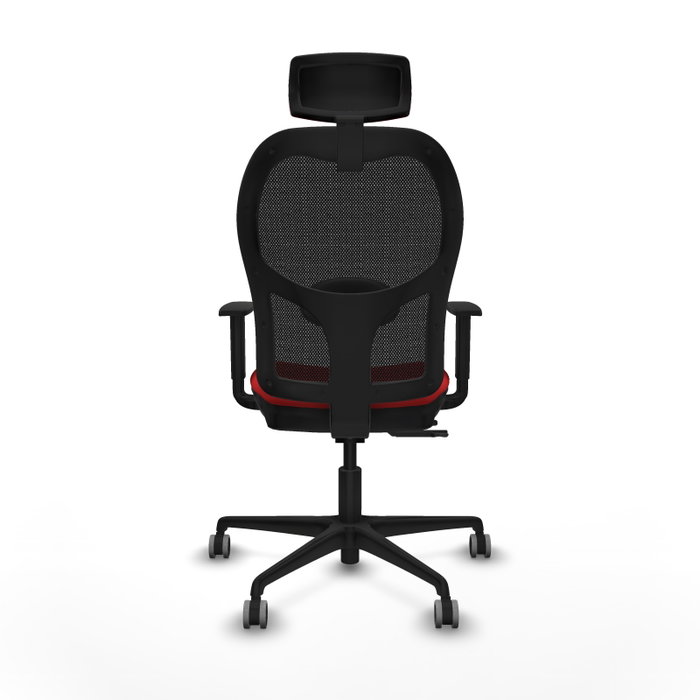 PIQUERAS Y CRESPO Silla de oficina Jorquera con mecanismo Sincro/Traslack Rojo y Negro