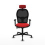 PIQUERAS Y CRESPO Silla de oficina Jorquera con mecanismo Sincro/Traslack Rojo y Negro
