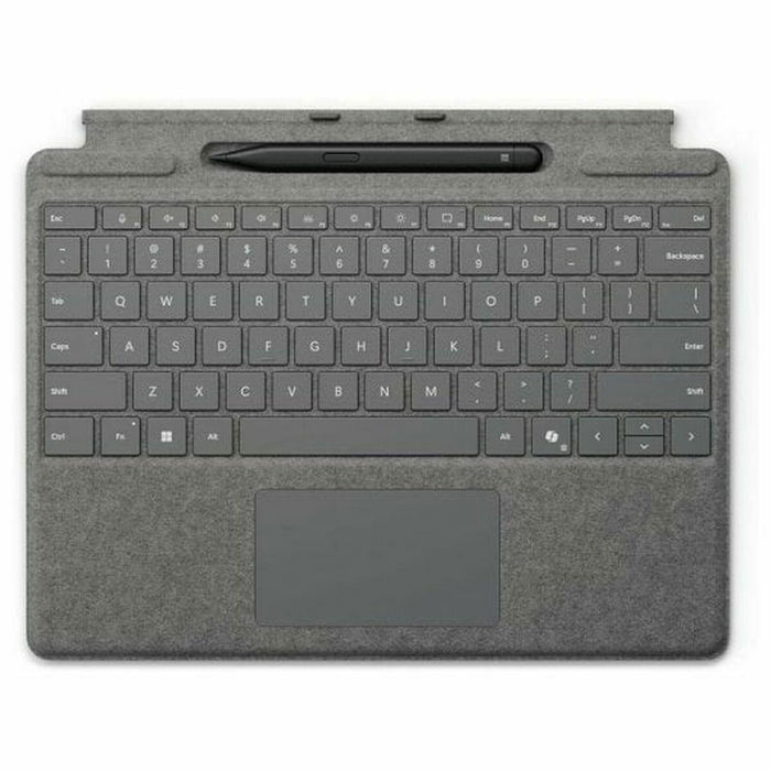 Microsoft Teclado Mecánico Signature para Surface Pro 11/8/9 QWERTY Español - Incluye Surface Slim Pen 2 - Color Platino