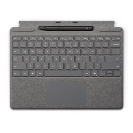 Microsoft Teclado Surface Pro + Slim Pen 2, QWERTY Español, Color Platino