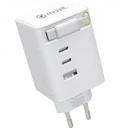 Muvit For Change MCACC0050 Cargador de Pared 1xUSB 2xUSB Tipo-C 100W Blanco