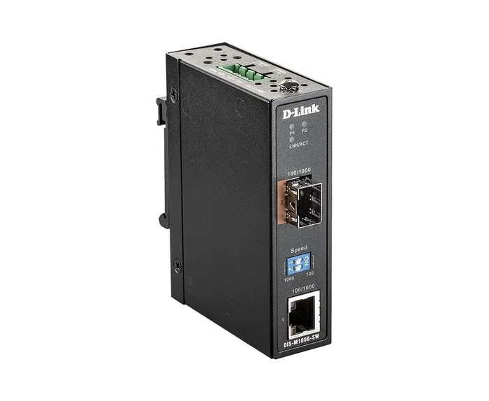 D-Link DIS-M100G-SW Convertidor de Medio Gigabit Ethernet 4000 Mbit/s Multimodo y Monomodo Negro