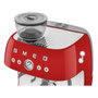 Smeg EGF03RDEU Máquina de Café Espresso 50s Style, Automática, 2.4L, Rojo