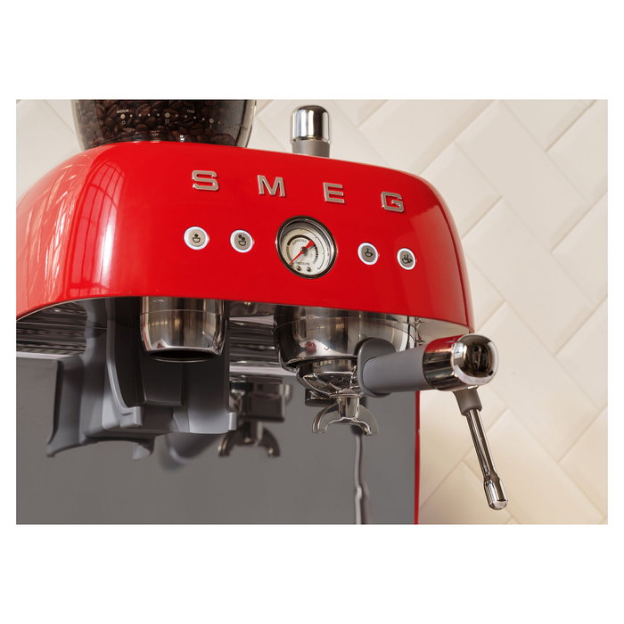 Smeg EGF03RDEU Máquina de Café Espresso 50s Style, Automática, 2.4L, Rojo