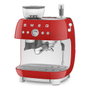 Smeg EGF03RDEU Máquina de Café Espresso 50s Style, Automática, 2.4L, Rojo