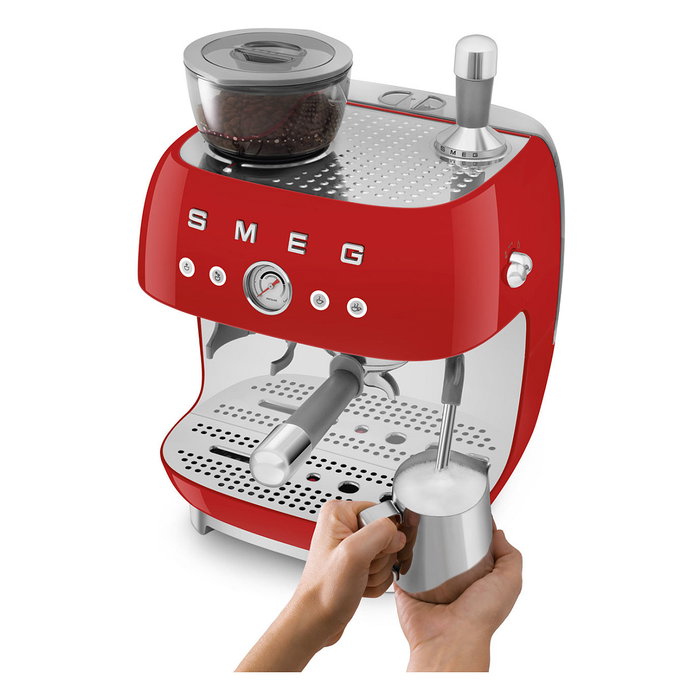 Smeg EGF03RDEU Máquina de Café Espresso 50s Style, Automática, 2.4L, Rojo