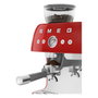 Smeg EGF03RDEU Máquina de Café Espresso 50s Style, Automática, 2.4L, Rojo