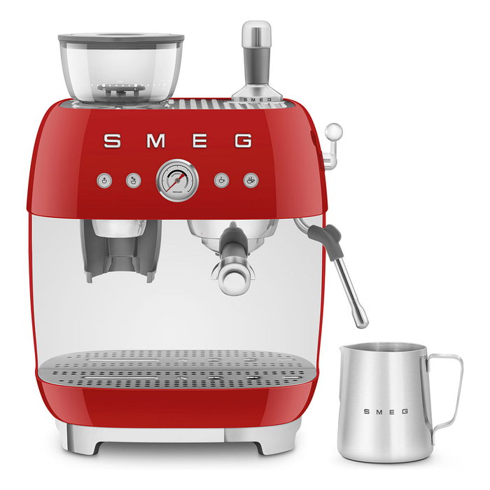 Smeg EGF03RDEU Máquina de Café Espresso 50s Style, Automática, 2.4L, Rojo