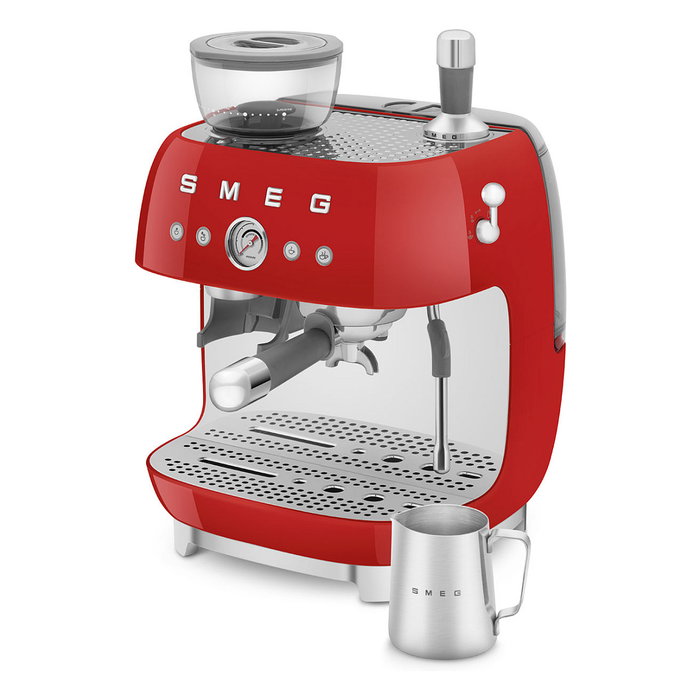 Smeg EGF03RDEU Máquina de Café Espresso 50s Style, Automática, 2.4L, Rojo