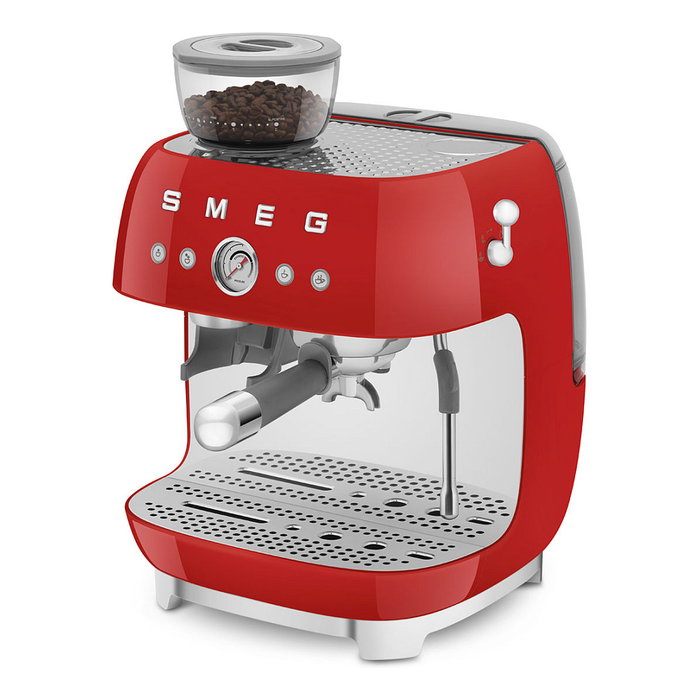 Smeg EGF03RDEU Máquina de Café Espresso 50s Style, Automática, 2.4L, Rojo