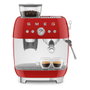 Smeg EGF03RDEU Máquina de Café Espresso 50s Style, Automática, 2.4L, Rojo