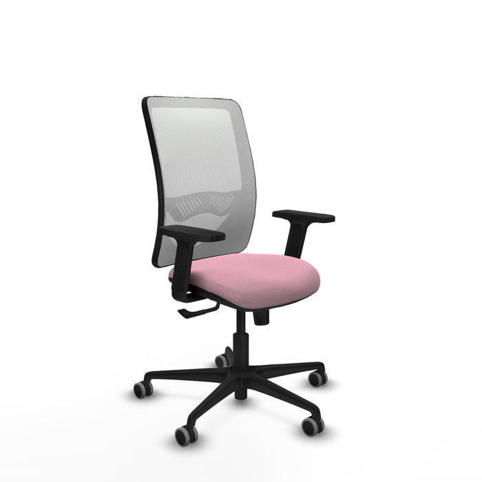 PIQUERAS Y CRESPO Silla de oficina Zulema Rosa y Blanco con mecanismo Sincro PIQUERAS Y CRESPO Silla de oficina Zulema Rosa y Blanco con mecanismo Sincro