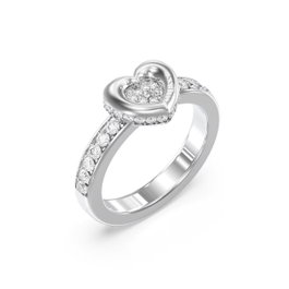 Guess Anillo JUBR05464JWRH54 para Mujer en Acero Inoxidable Gris