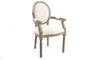 DKD Home Decor Silla Abeto Lino Beige