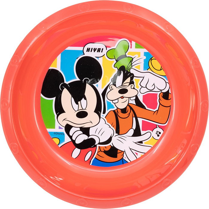 Licensing Cuenco Infantil Mickey Mouse CZ11376 de Plástico Alimentario Reciclable, Libre de BPA, 16.7cm