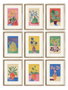 DKD Home Decor Cuadro Abeto 30x2,5x40 Jarrones Color Surtido de 9 Piezas