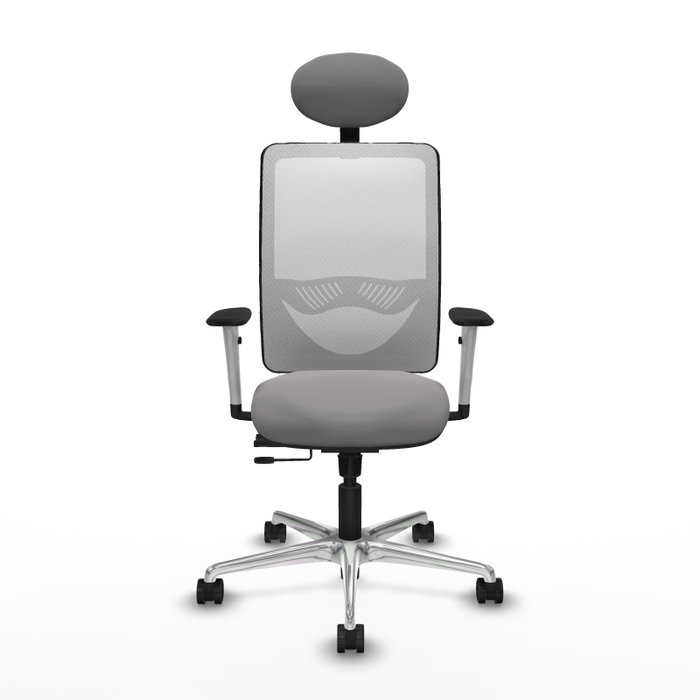 PIQUERAS Y CRESPO Silla de oficina Zulema con mecanismo Sincro/Traslack, Gris y Blanco PIQUERAS Y CRESPO Silla de oficina Zulema con mecanismo Sincro/Traslack, Gris y Blanco