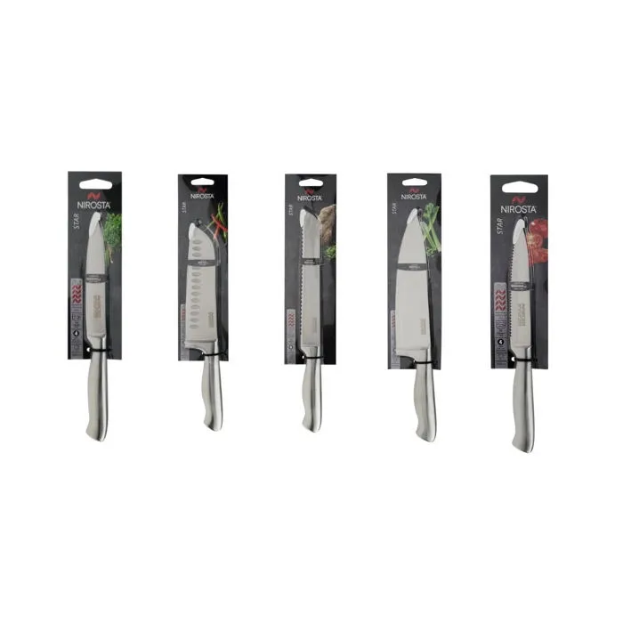 Nirosta Juego de 5 Cuchillos de Cocina Profesionales FAC3176239998085 Acero Inoxidable 24 a 33.5 cm