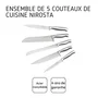 Nirosta Juego de 5 Cuchillos de Cocina Profesionales FAC3176239998085 Acero Inoxidable 24 a 33.5 cm