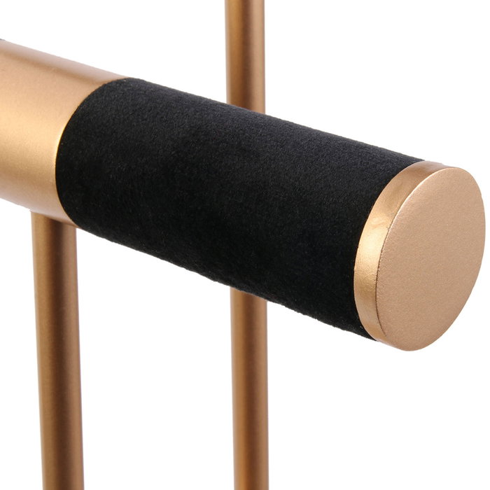 Home Deco Factory Porta Joyas Doble Negro-Dorado 21x14x30.5 cm