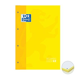 Recambio Oxford School Color 1 Encolado A4+ 80H 90Gr 4 Taladros Cuadric.5X5 Amarillo (1 Color De Recuadro) (Set de 5)