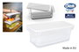 Inde Caja Multiusos Transparente con Escurridor, Organizador de Almacenamiento, Medidas 35x14.5x12.5 cm, Peso 3.72 kg (6 Unidades)