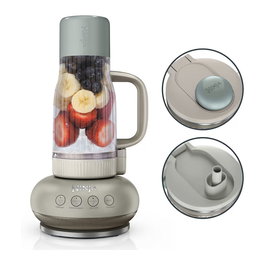 Ninja BlendBoss DB351EUST - Batidora de vaso de 1100 W, 0.71 L, función de impulso, picahielos, color piedra (Stone)