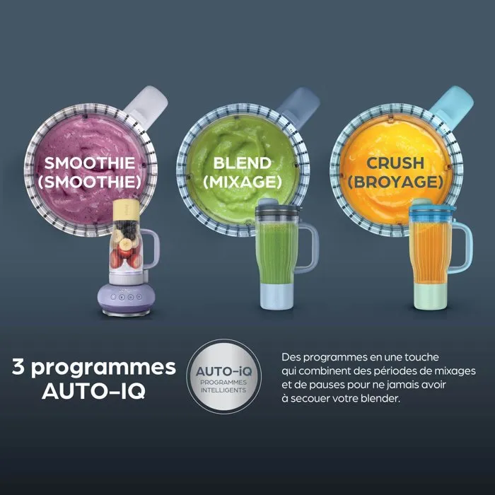 Ninja BlendBoss DB351EUST - Licuadora de 1200 W, 3 Programas, Vaso de 760 ml con Asa, Libre de BPA Ninja BlendBoss DB351EUST - Licuadora de 1200 W, 3 Programas, Vaso de 760 ml con Asa, Libre de BPA