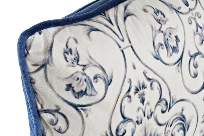 DKD Home Decor Cojin Shabby Azul Floral Poliester Velvet 50 x 10 x 30 cm DKD Home Decor Cojin Shabby Azul Floral Poliester Velvet 50 x 10 x 30 cm