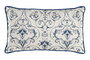 DKD Home Decor Cojin Shabby Azul Floral Poliester Velvet 50 x 10 x 30 cm