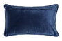 DKD Home Decor Cojin Shabby Azul Floral Poliester Velvet 50 x 10 x 30 cm