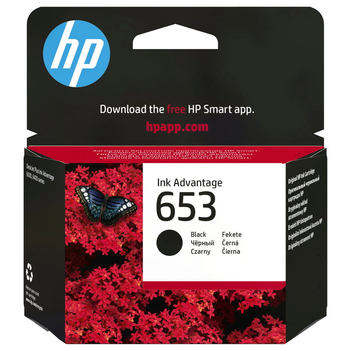 HP 653 Cartucho de Tinta Original Negro 3YM75AE HP 653 Cartucho de Tinta Original Negro 3YM75AE