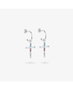Radiant Pendientes Huggies SS con piedras CRUCES