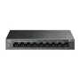 TP-Link Switch LiteWave LS109P 9 Puertos Fast Ethernet 10/100, No Gestionado, 8 Puertos PoE+ (30W), Negro, Montaje en Sobremesa o Pared