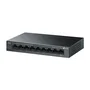 TP-Link Switch LiteWave LS109P 9 Puertos Fast Ethernet 10/100, No Gestionado, 8 Puertos PoE+ (30W), Negro, Montaje en Sobremesa o Pared