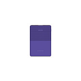 Terratec P50 Pocket - Powerbank Portátil 5000 mAh Polímero de Litio 2.1A con 2 Puertos (USB y USB-C) - Color Púrpura