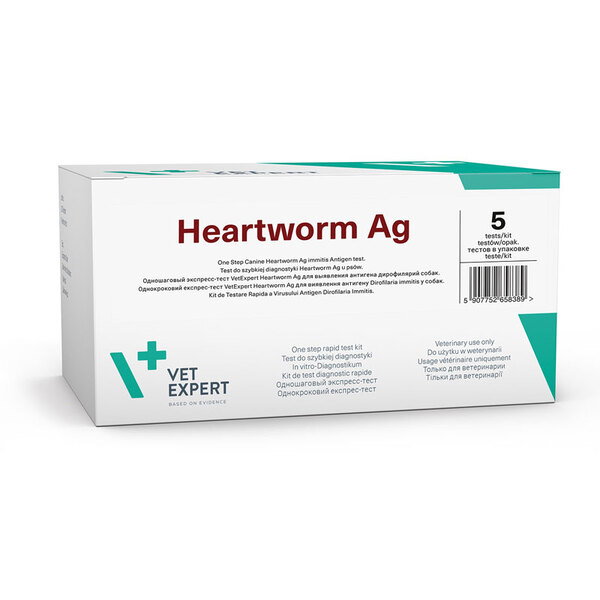 Vet Expert VET Rapid Single Heartworm Ag 5 Test Vet Expert VET Rapid Single Heartworm Ag 5 Test