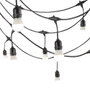 Cadena de 40 Portalámparas E27 20 Metros IP65 sin Bombillas [HO-CAD-20M-40xE27]