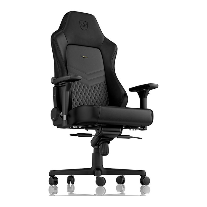 Noblechairs HERO Echtleder Gaming Stuhl - schwarz/schwarz