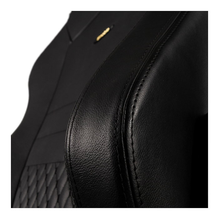 Noblechairs HERO Echtleder Gaming Stuhl - schwarz/schwarz